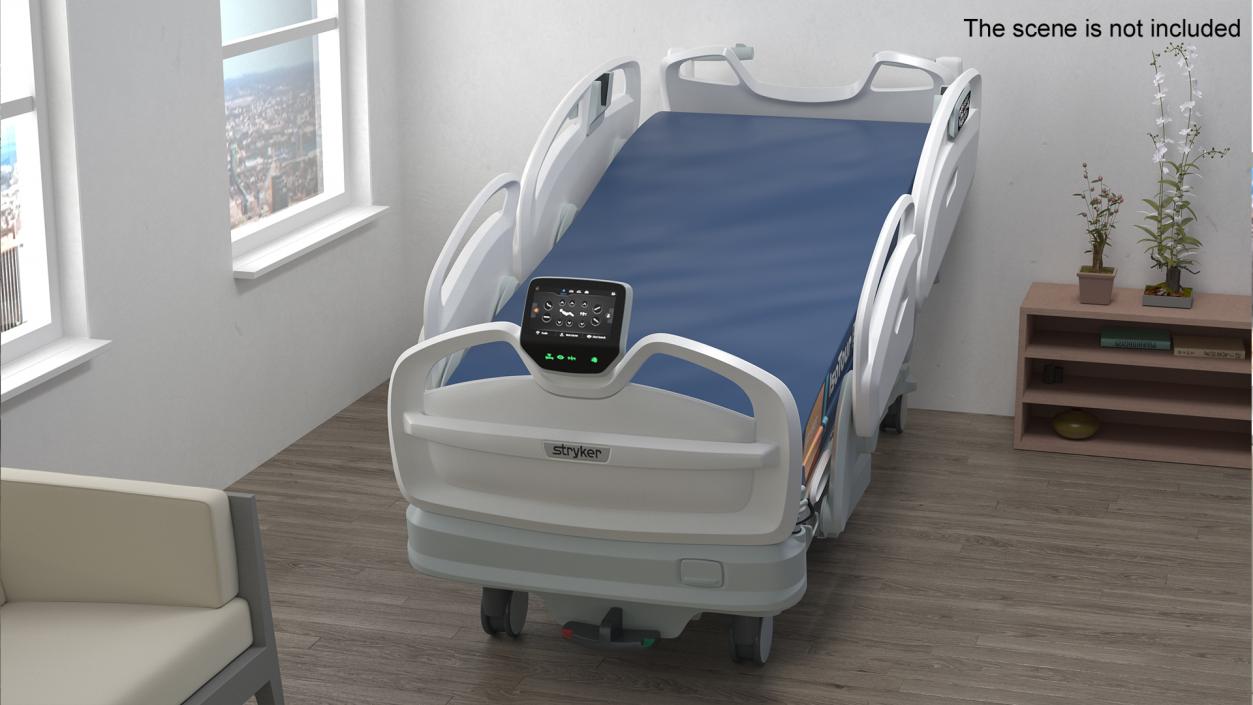 3D Smart Medical Bed Stryker Trendelenburg Position model