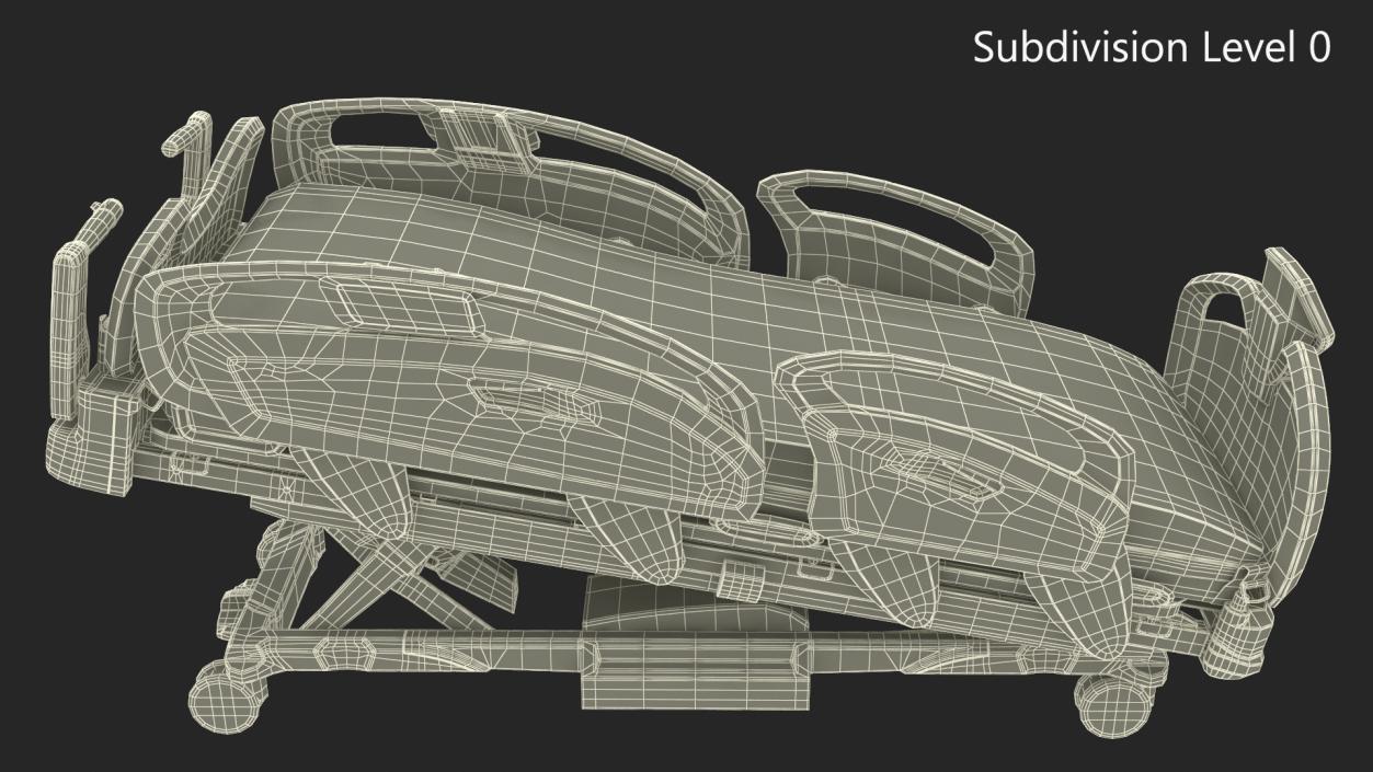 3D Smart Medical Bed Stryker Trendelenburg Position model