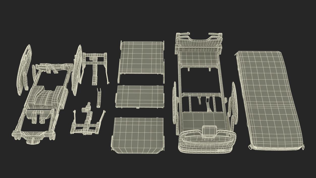 3D Smart Medical Bed Stryker Trendelenburg Position model