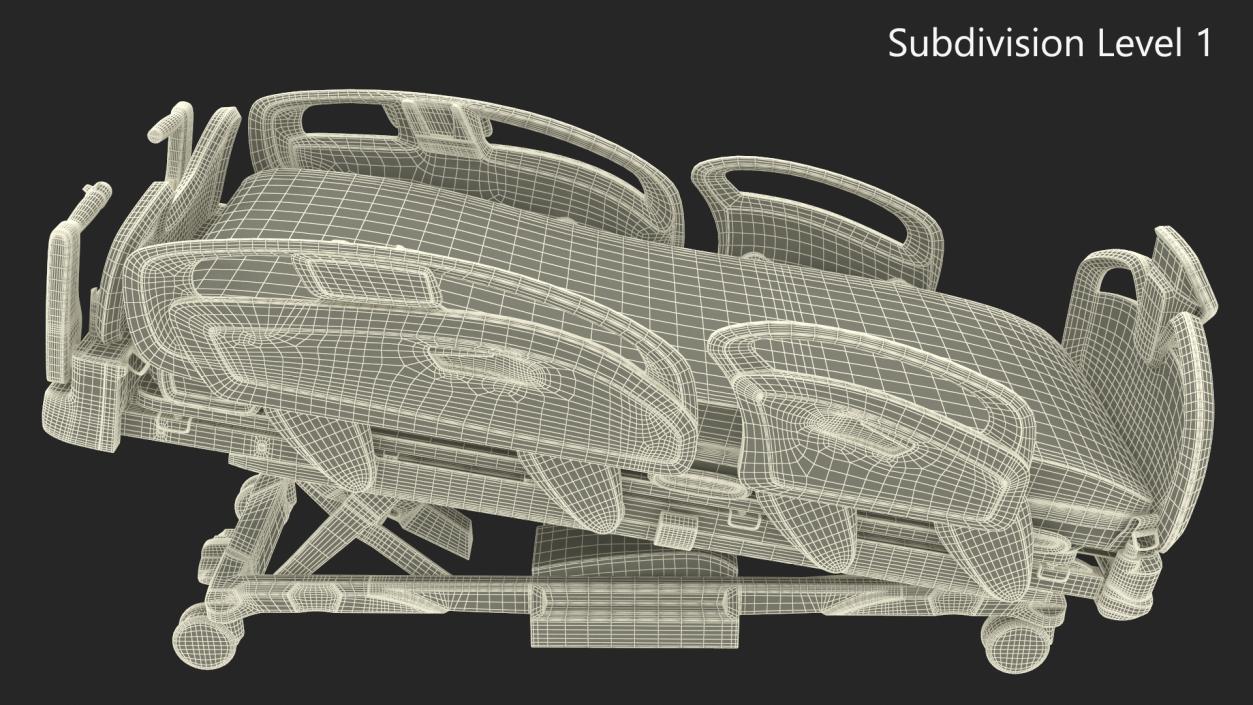 3D Smart Medical Bed Stryker Trendelenburg Position model