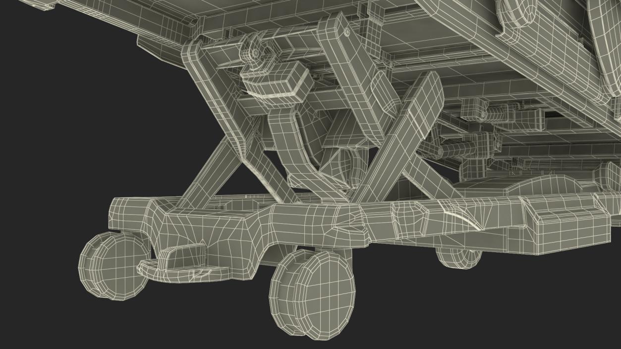 3D Smart Medical Bed Stryker Trendelenburg Position model