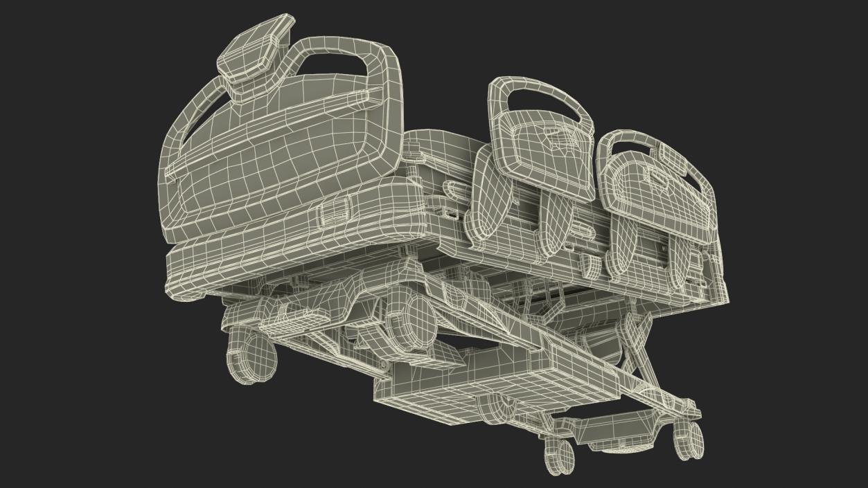 3D Smart Medical Bed Stryker Trendelenburg Position model