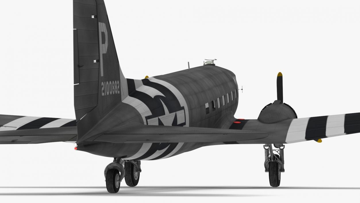 3D WWII Douglas C-47 Skytrain