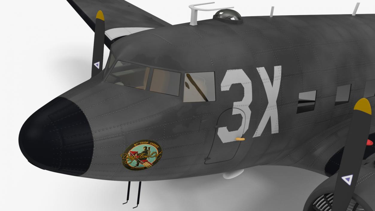 3D WWII Douglas C-47 Skytrain