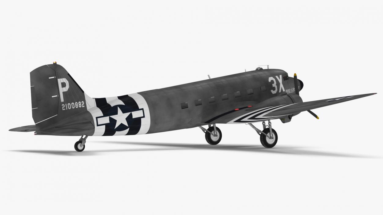 3D WWII Douglas C-47 Skytrain