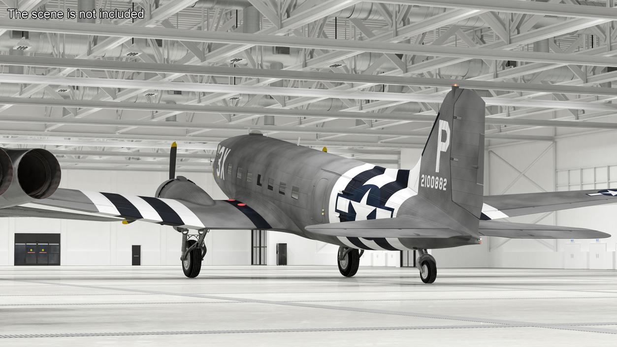 3D WWII Douglas C-47 Skytrain