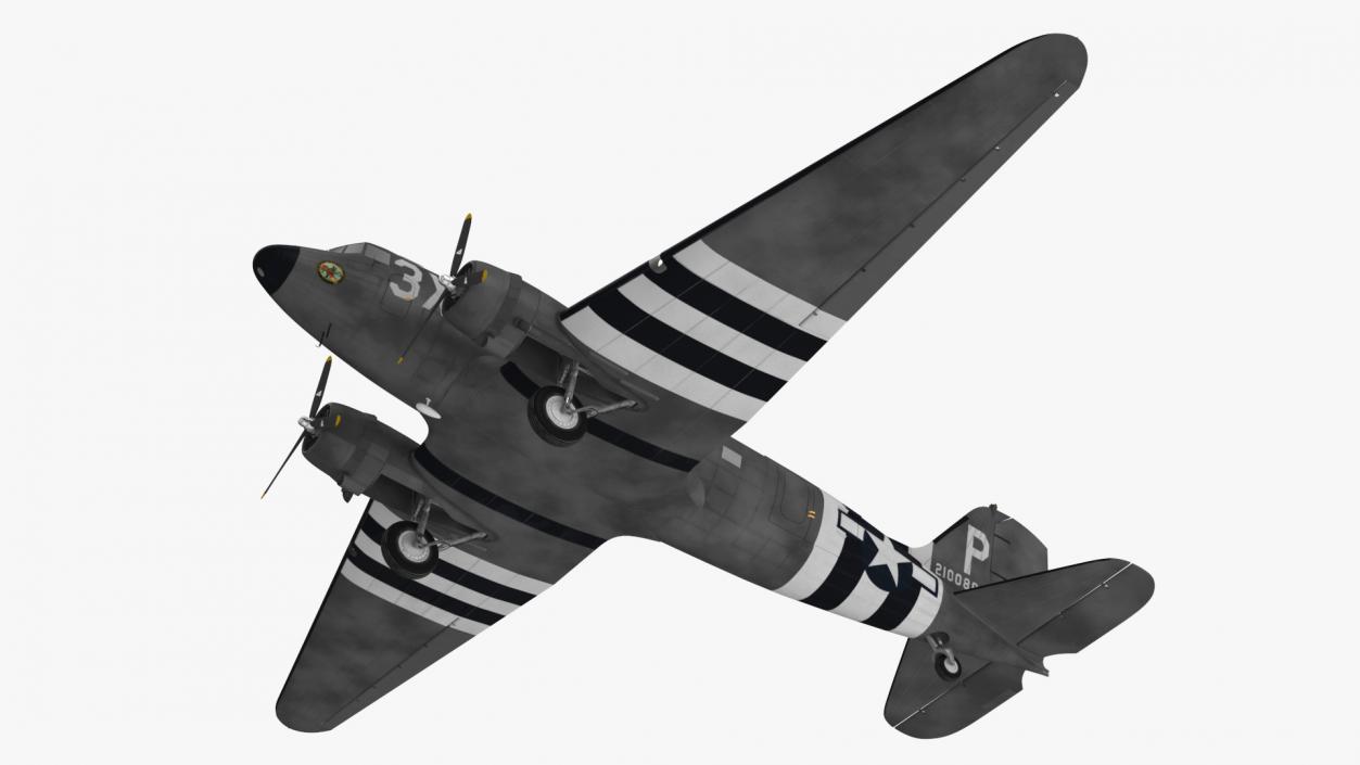 3D WWII Douglas C-47 Skytrain