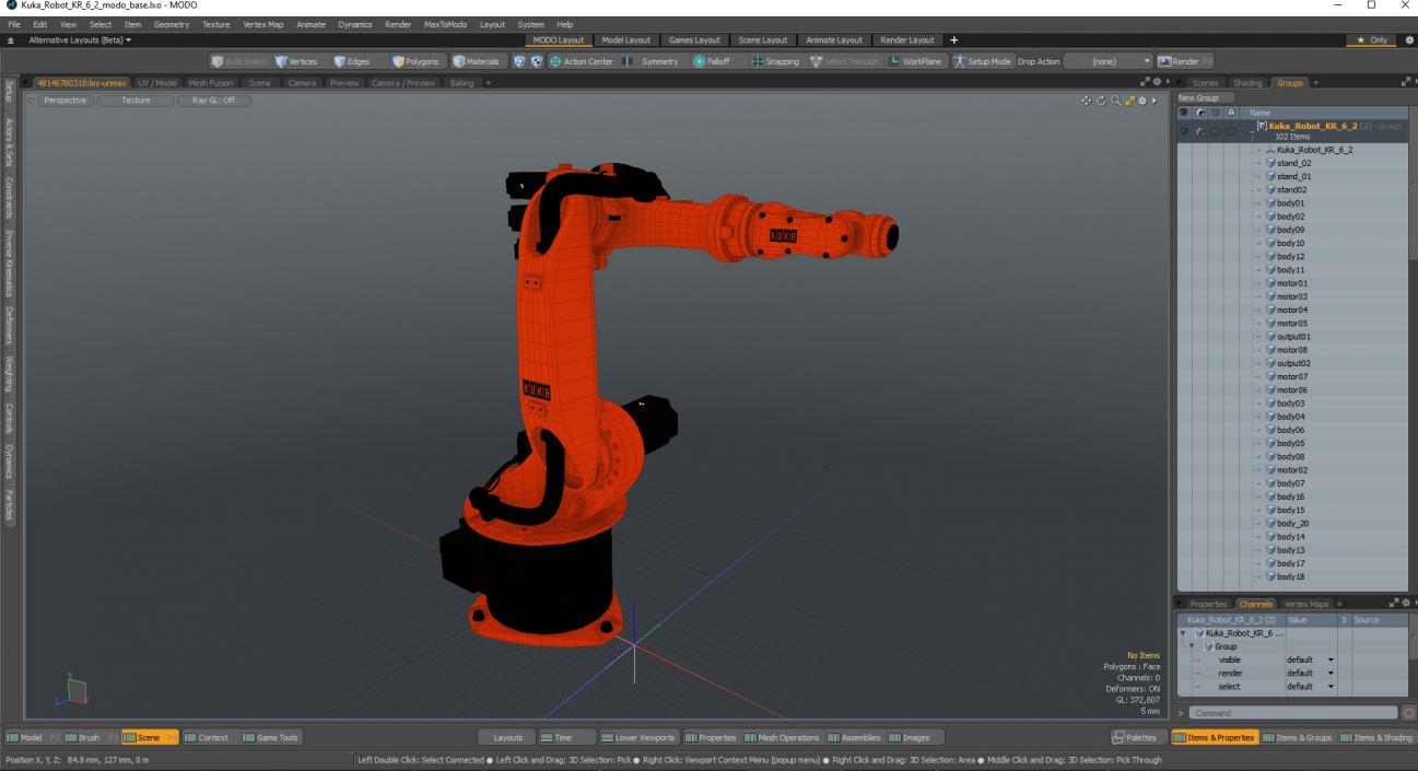 3D Low Payload Robot Arm Kuka KR 6 2 model