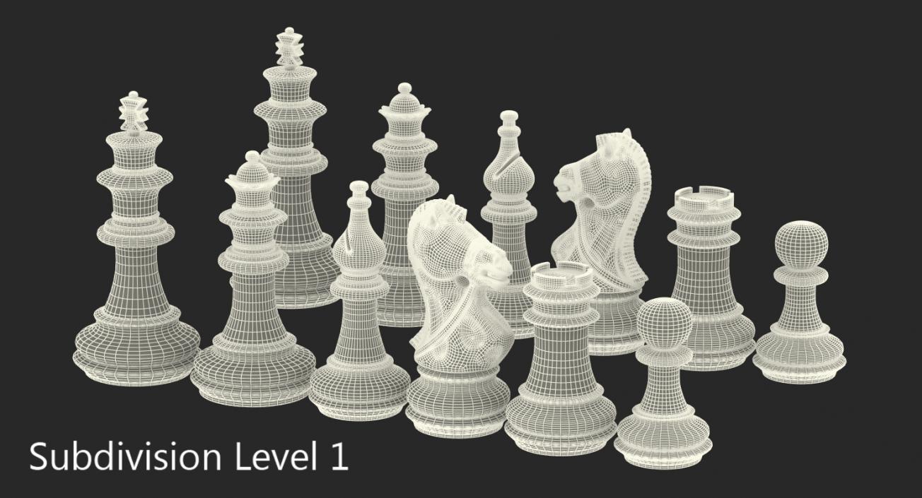 3D Plastic Chess Figures