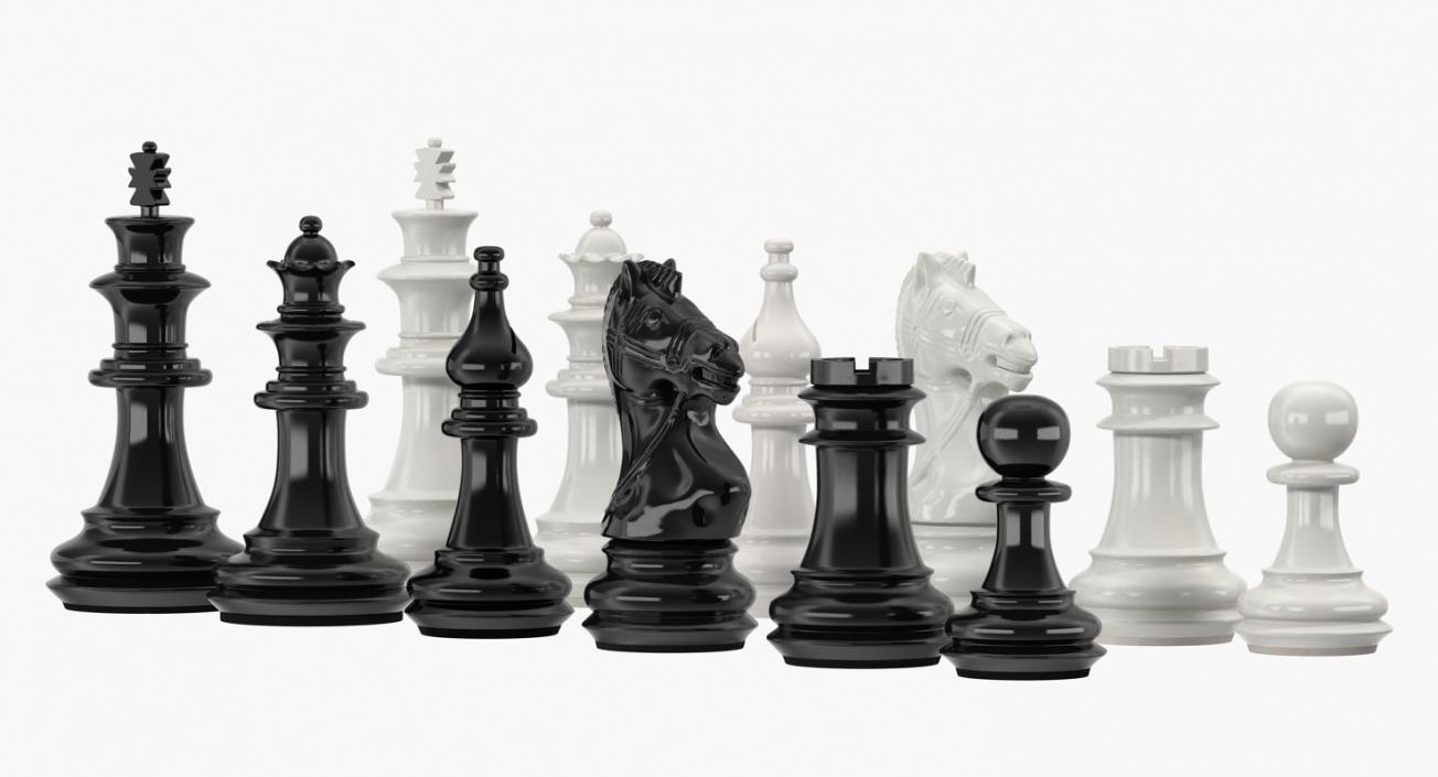 3D Plastic Chess Figures