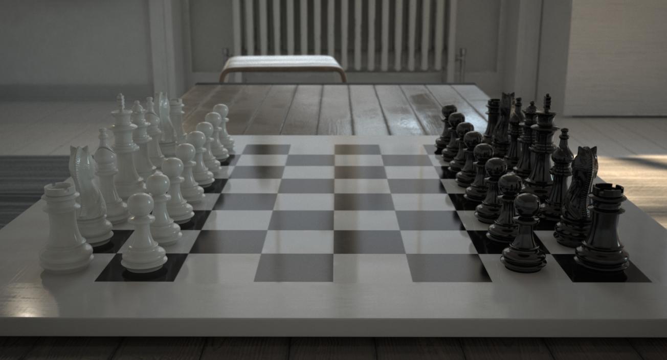 3D Plastic Chess Figures