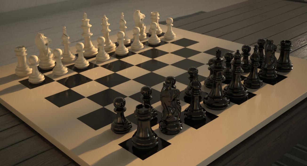 3D Plastic Chess Figures