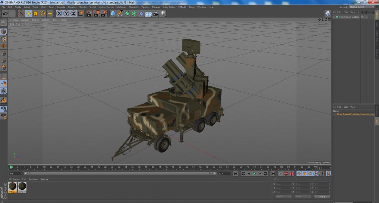 3D model Antiaircraft Missile Launcher on Alert 2