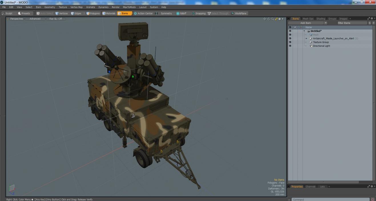 3D model Antiaircraft Missile Launcher on Alert 2