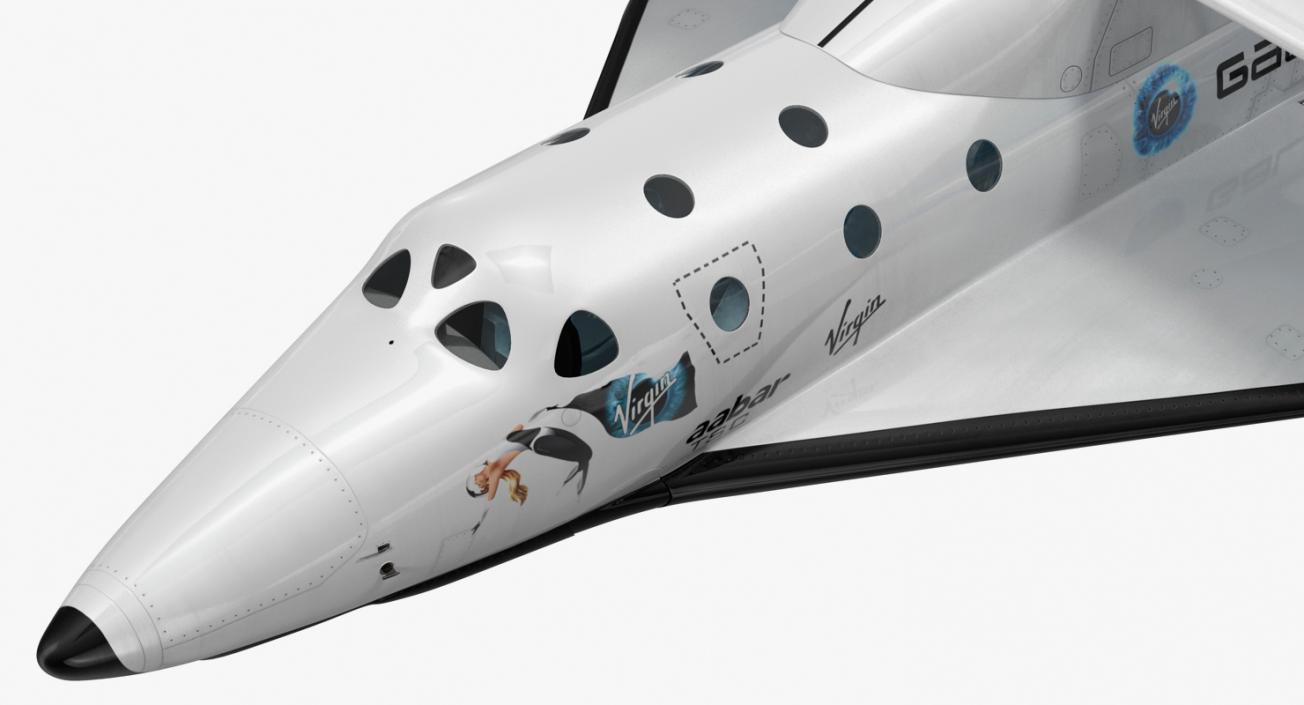 3D model Virgin Galactic SpaceShipTwo Rigged