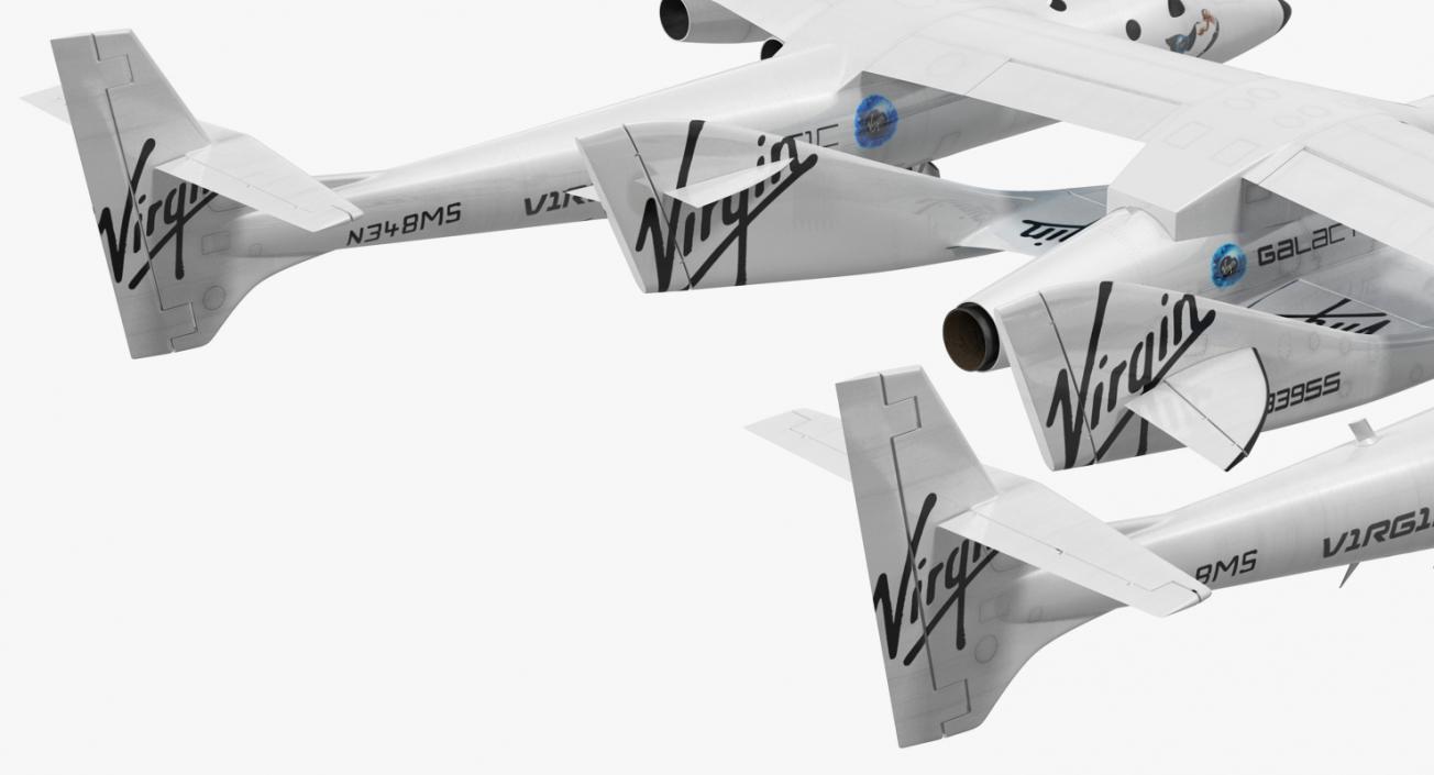 3D model Virgin Galactic SpaceShipTwo Rigged