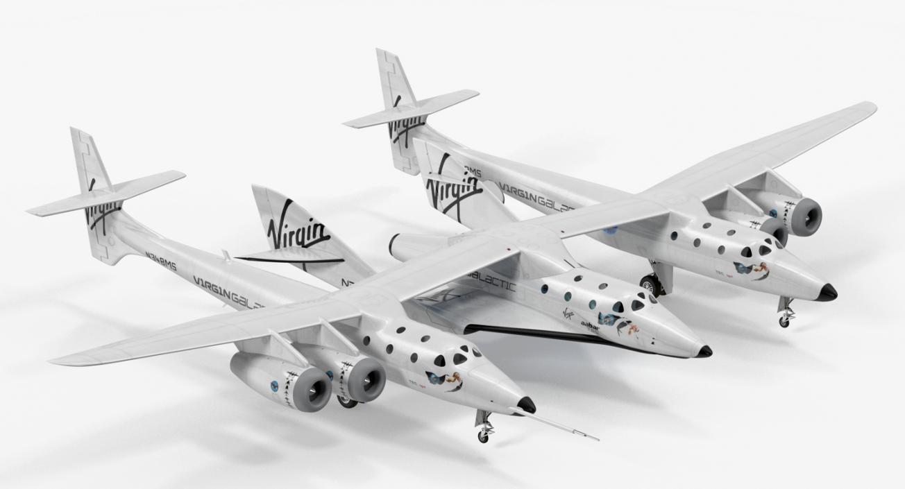 3D model Virgin Galactic SpaceShipTwo Rigged