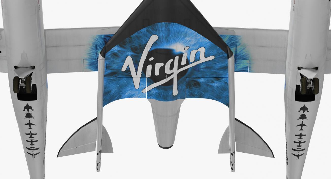 3D model Virgin Galactic SpaceShipTwo Rigged