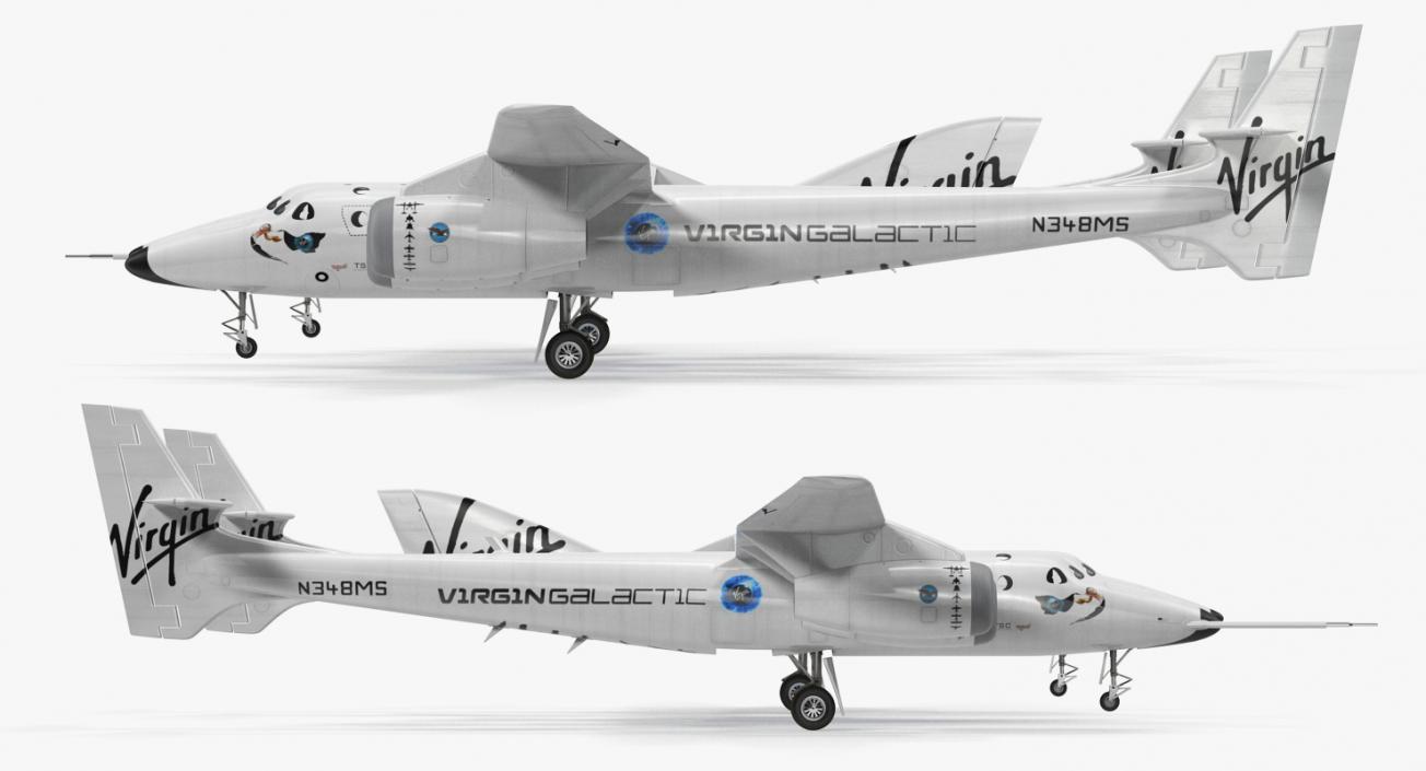 3D model Virgin Galactic SpaceShipTwo Rigged