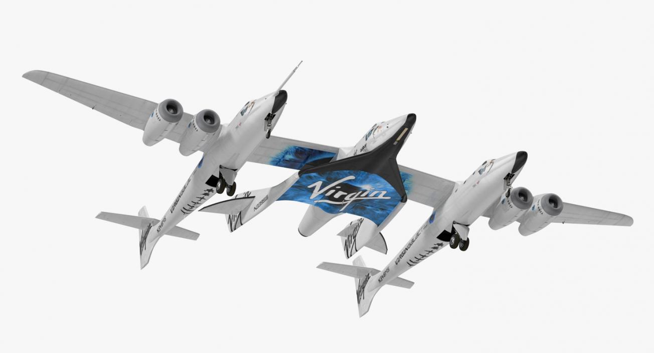 3D model Virgin Galactic SpaceShipTwo Rigged