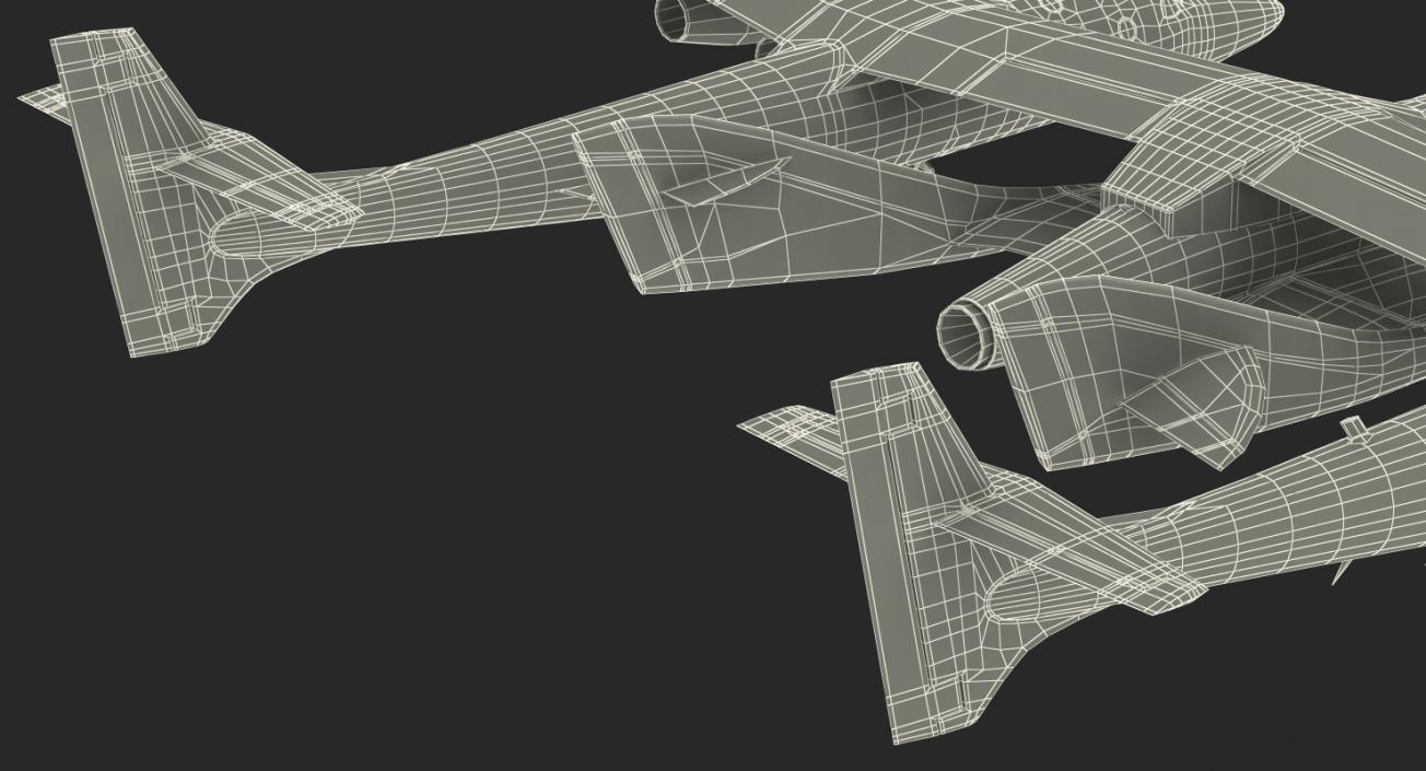 3D model Virgin Galactic SpaceShipTwo Rigged