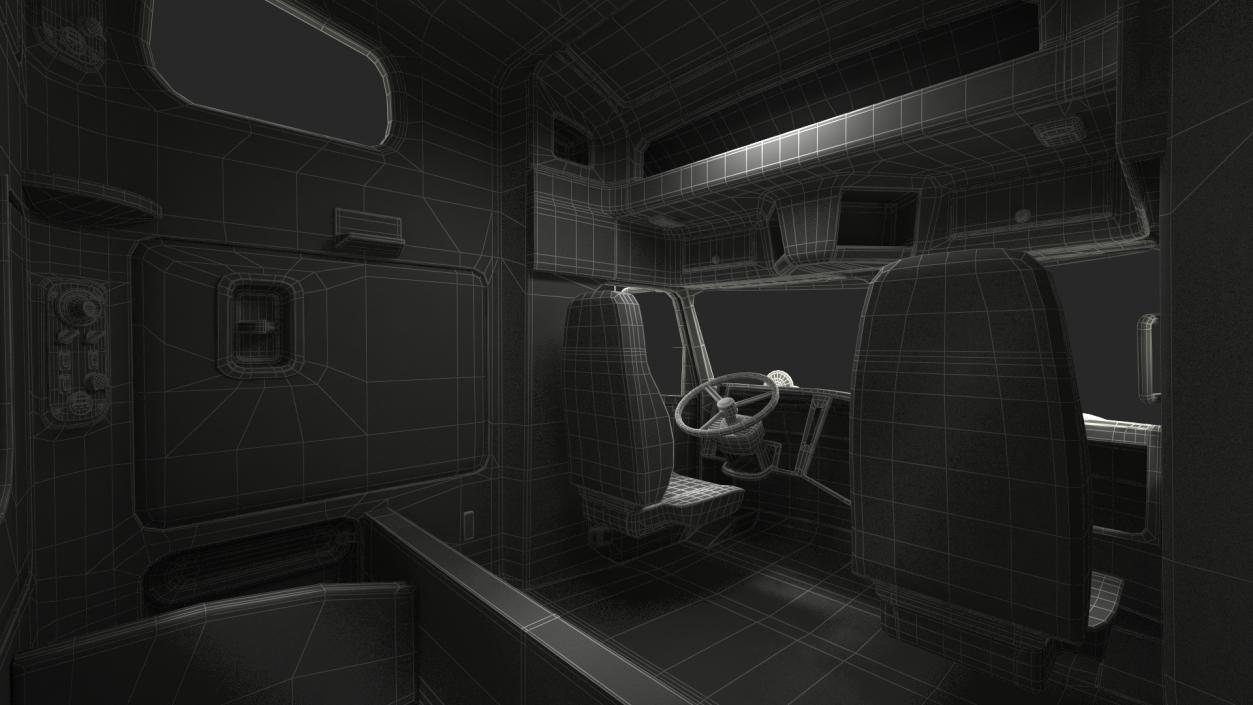 Heavy Duty Truck Simple Interior 3D