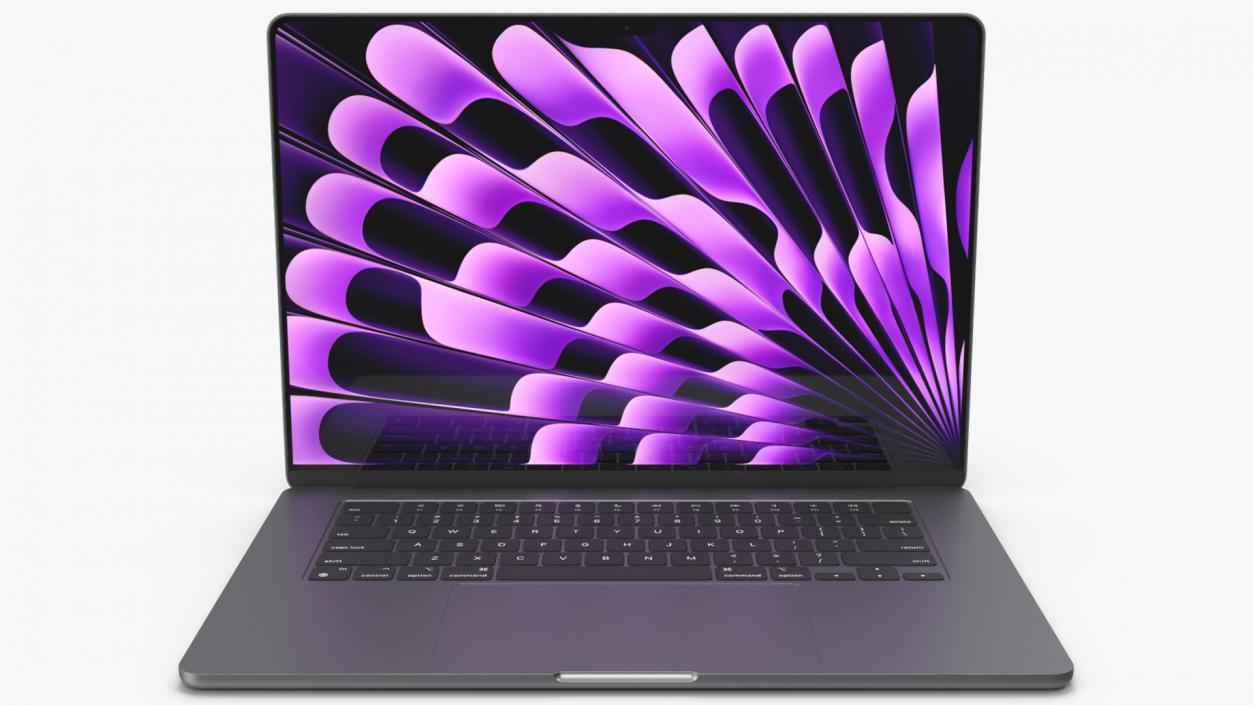 3D Apple Laptop MacBook Air 15 Space Gray model