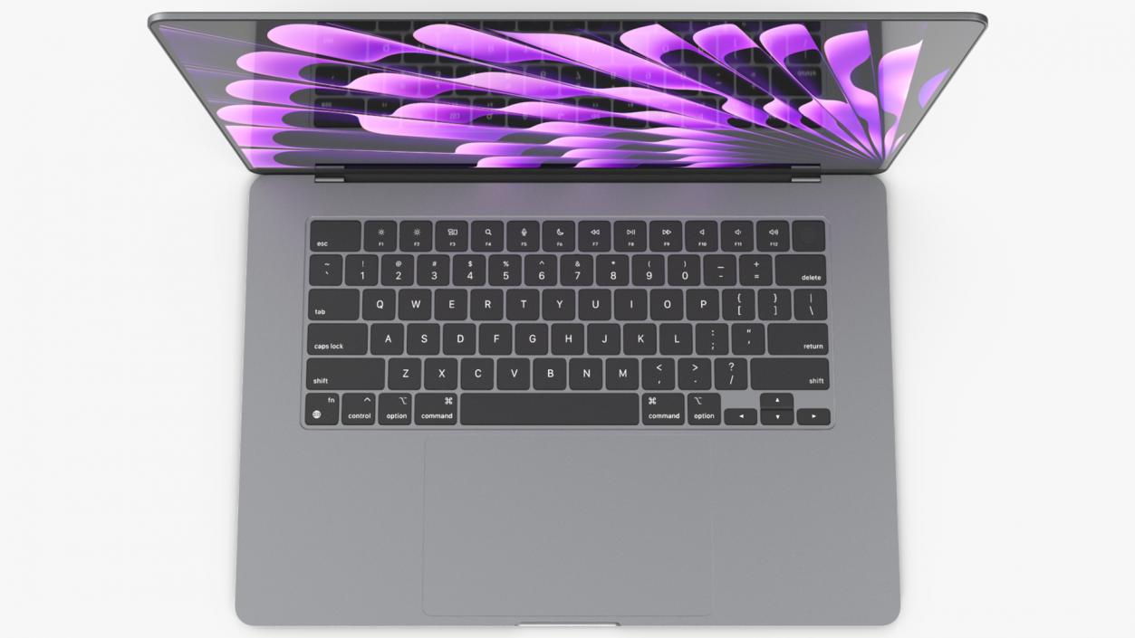 3D Apple Laptop MacBook Air 15 Space Gray model