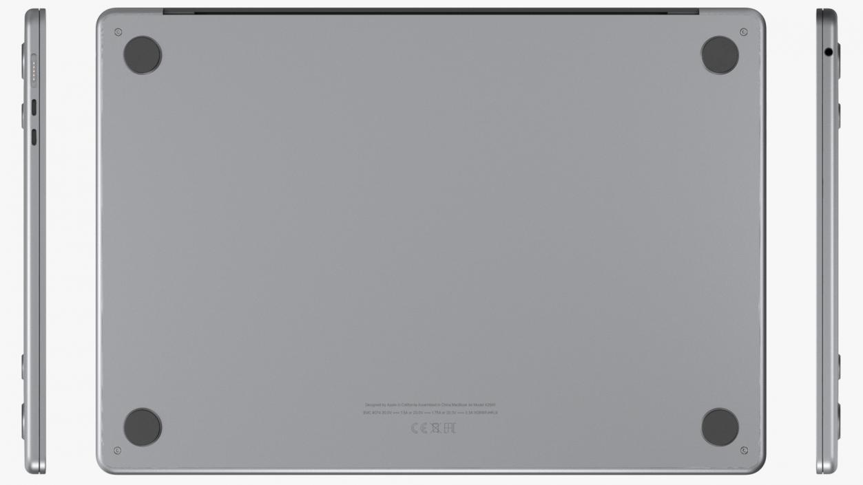 3D Apple Laptop MacBook Air 15 Space Gray model