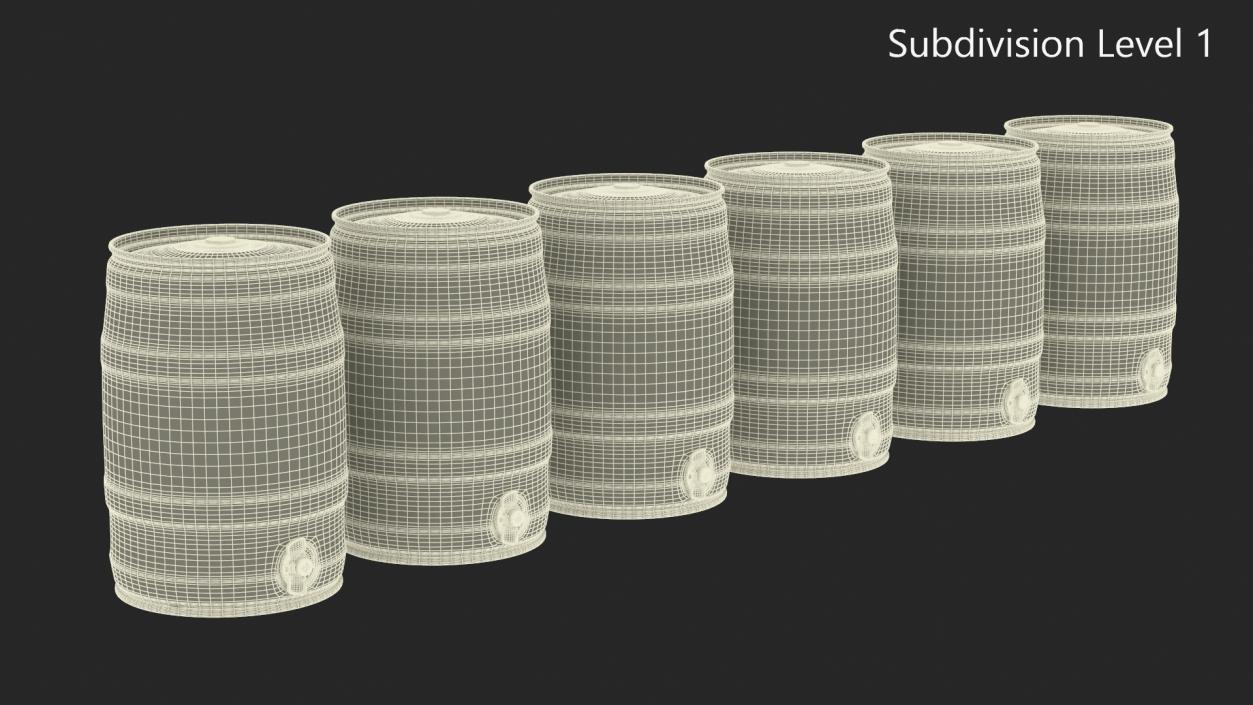 Customizable Beverage Keg Set 3D model