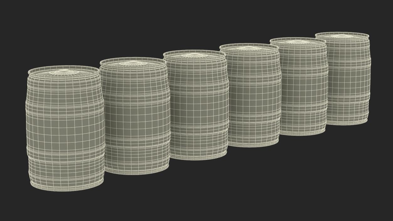 Customizable Beverage Keg Set 3D model