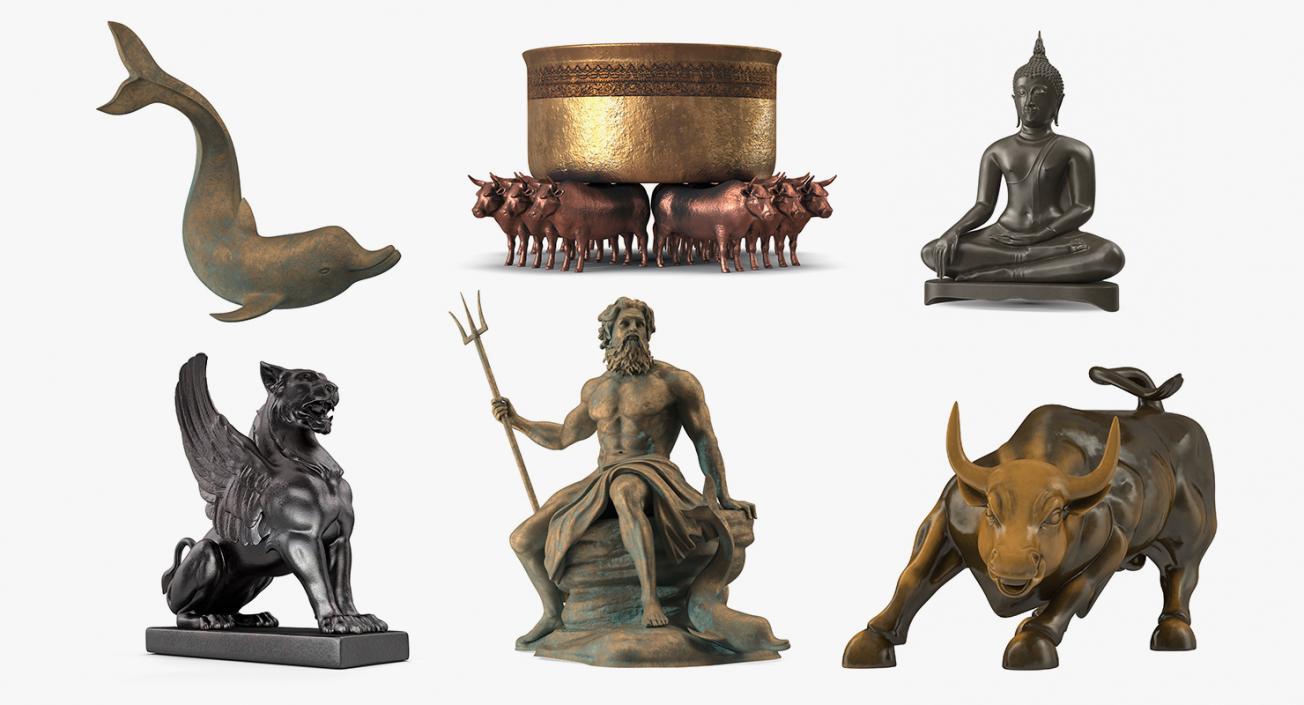 3D model Bronze Sculptures Collection 4