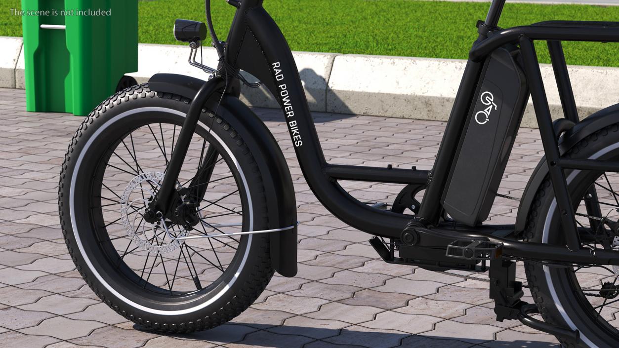 3D model Electric Cargo Bike RadRunner Black