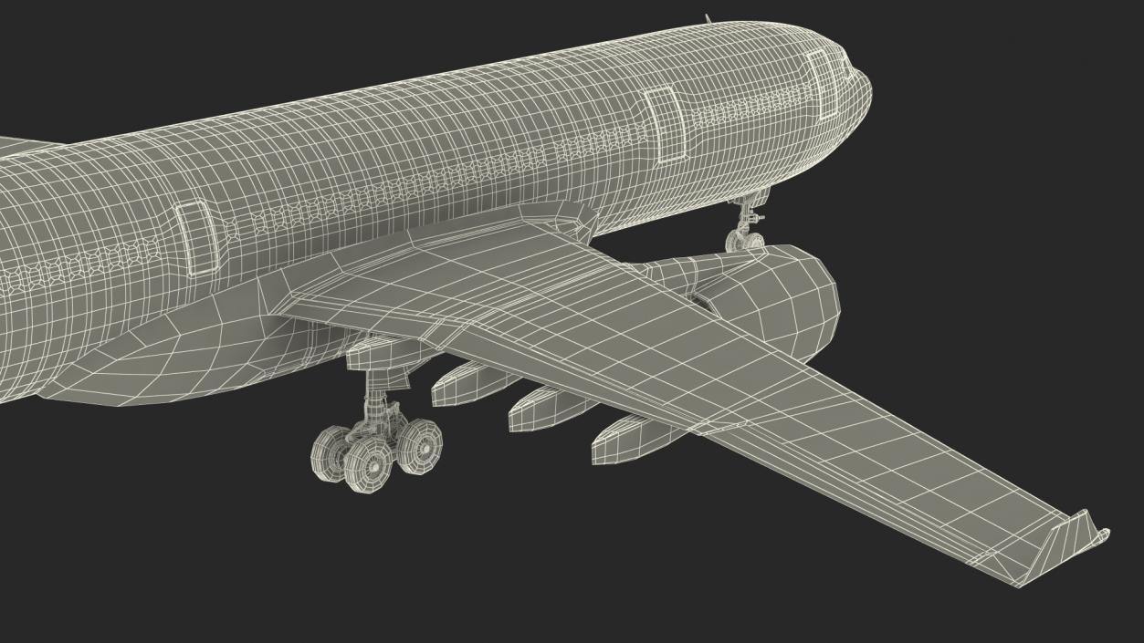 3D Airbus A330-200 Northwest Airlines Rigged