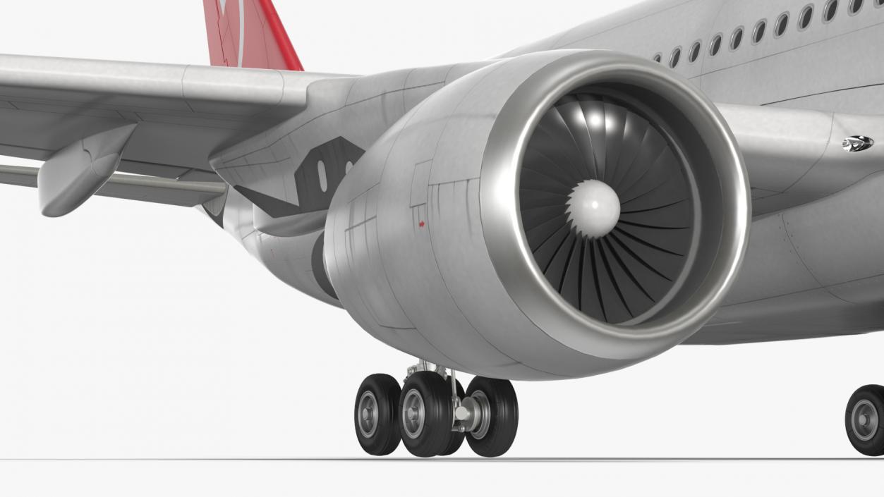 3D Airbus A330-200 Northwest Airlines Rigged