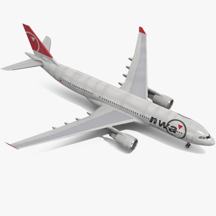 3D Airbus A330-200 Northwest Airlines Rigged