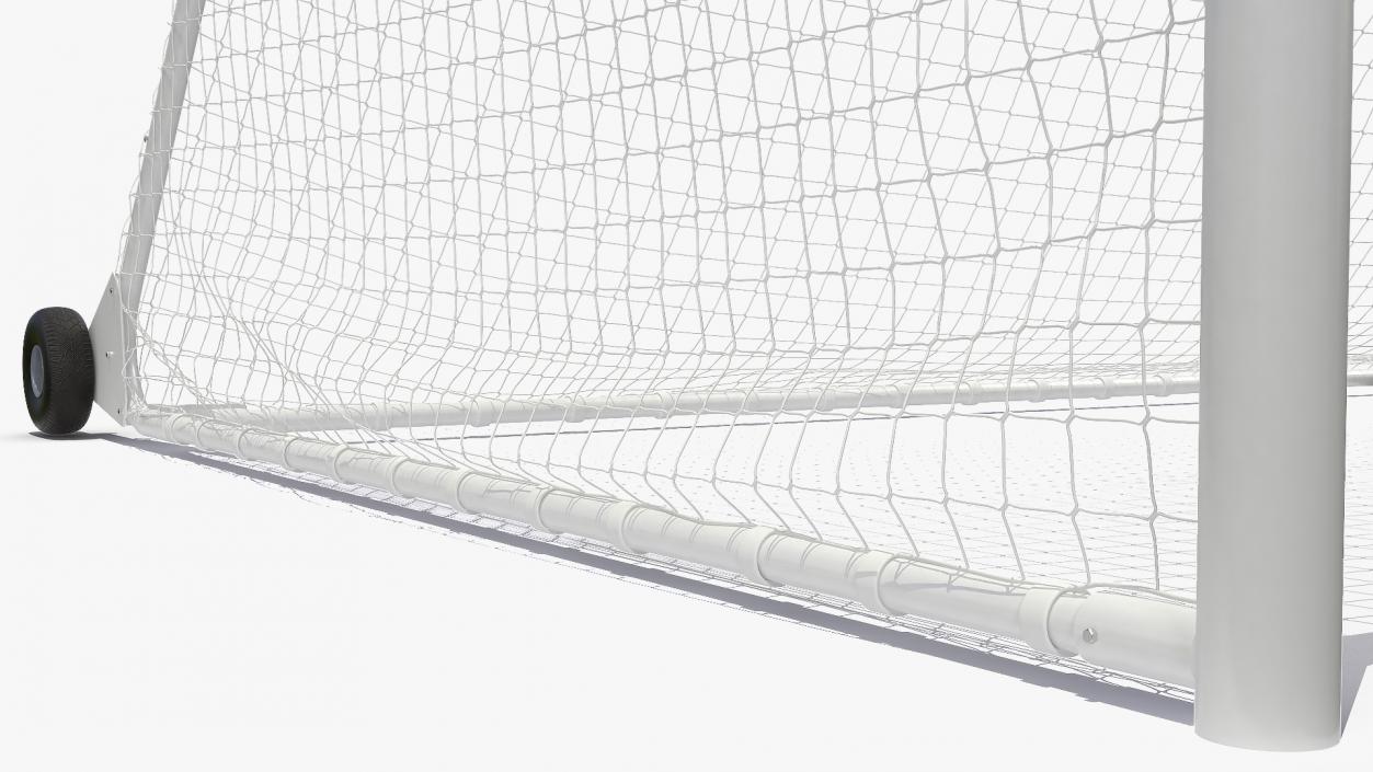 Animated Soccer Ball Hits the Goal Net Slowmotion 3D model