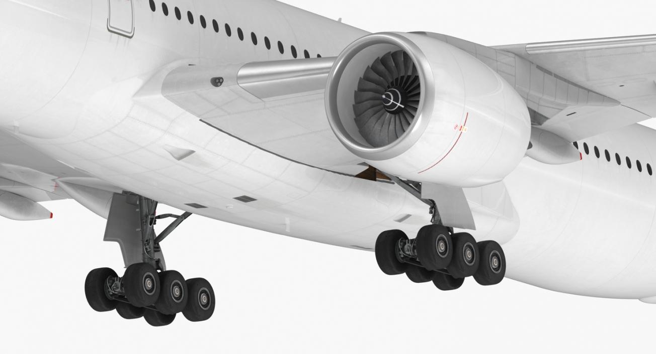 3D Airbus A350-1000 Generic Rigged