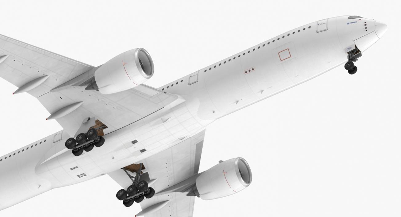 3D Airbus A350-1000 Generic Rigged