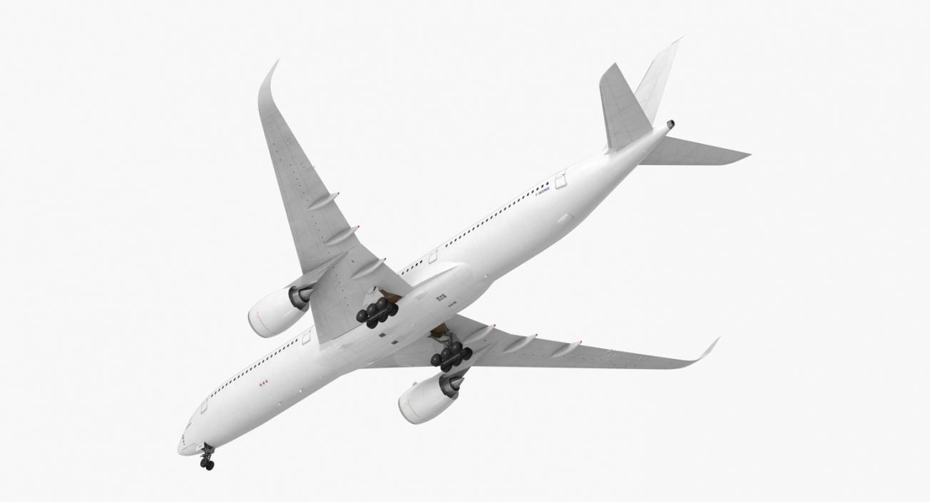 3D Airbus A350-1000 Generic Rigged