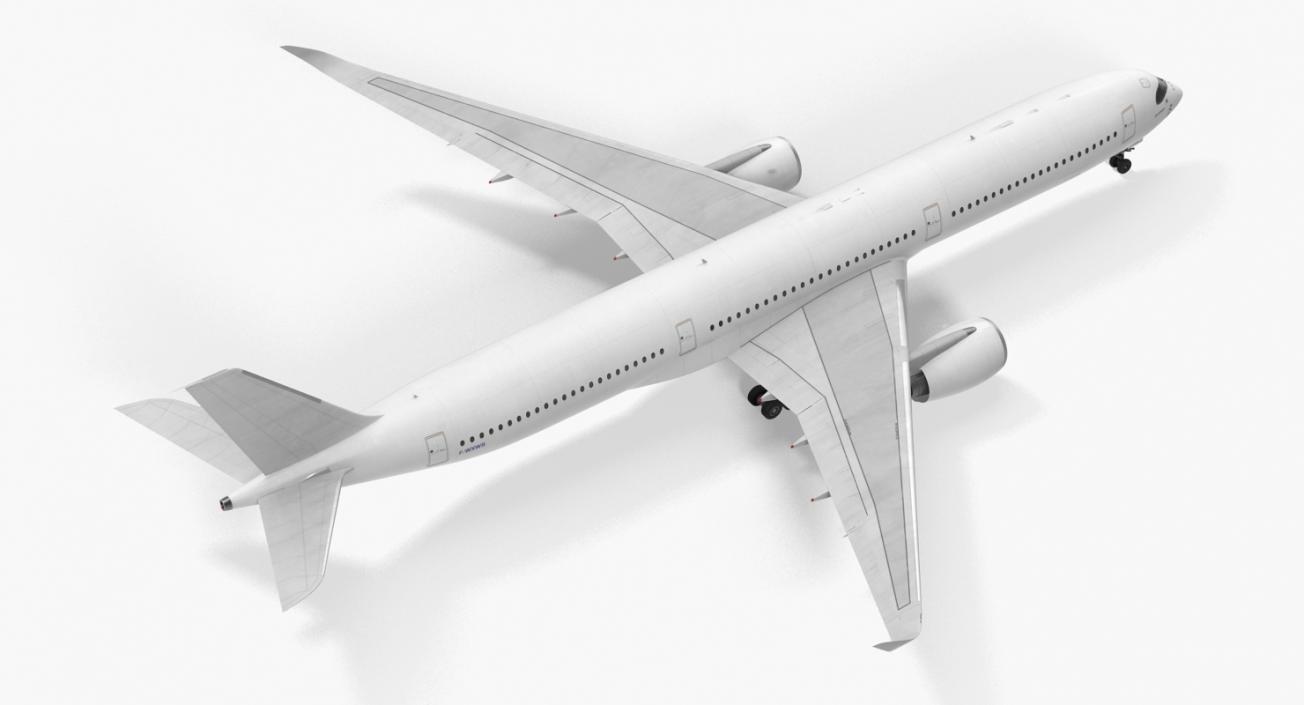 3D Airbus A350-1000 Generic Rigged