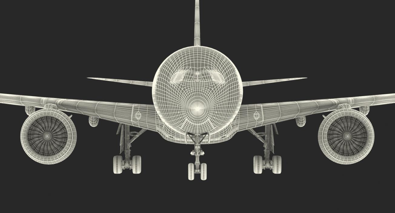 3D Airbus A350-1000 Generic Rigged