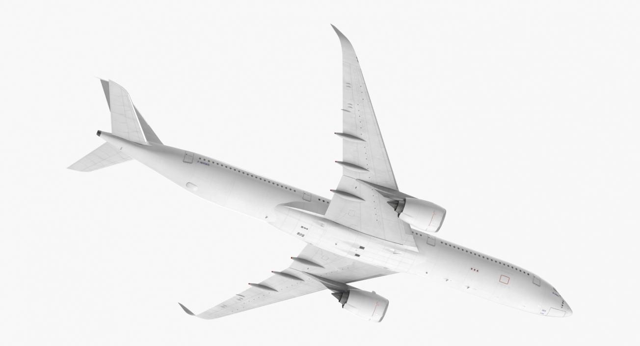 3D Airbus A350-1000 Generic Rigged