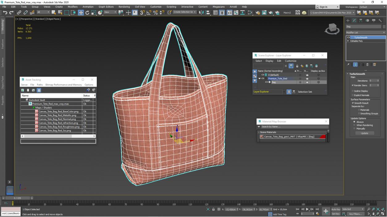 3D Premium Tote Red