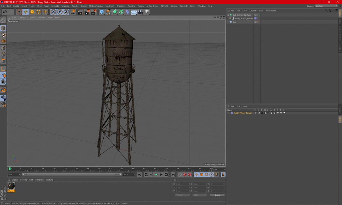 Rusty Water Tower 3D