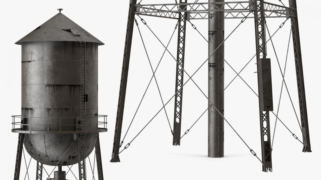 Rusty Water Tower 3D