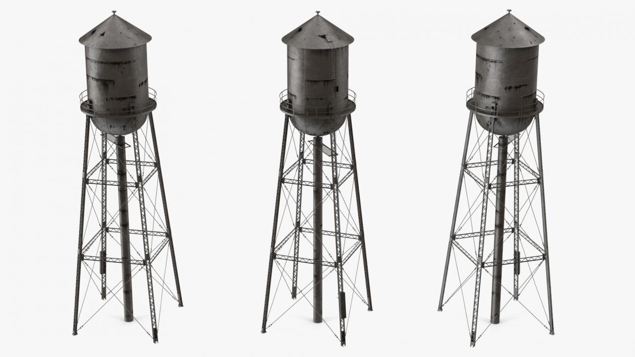 Rusty Water Tower 3D