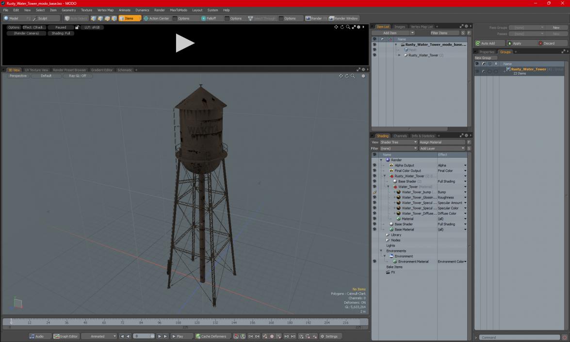 Rusty Water Tower 3D