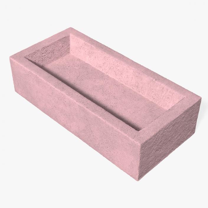 Pink Frogged Brick Block 3D model