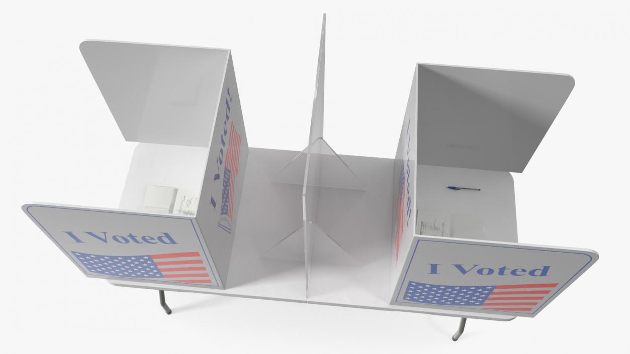 3D model Voting Table with Form and Pen